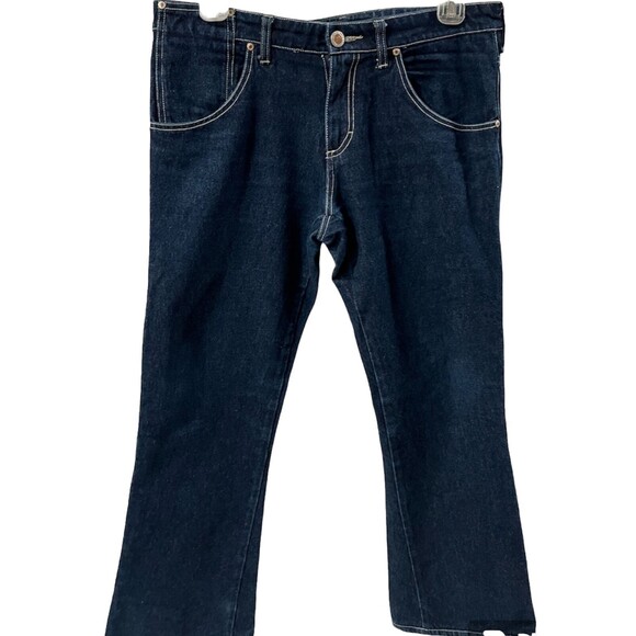 ANDREW MACKENZIE Jeans Mens US Sz 34 Bootcut AMK Euro 50 Blue Denim Hipster - Picture 1 of 15